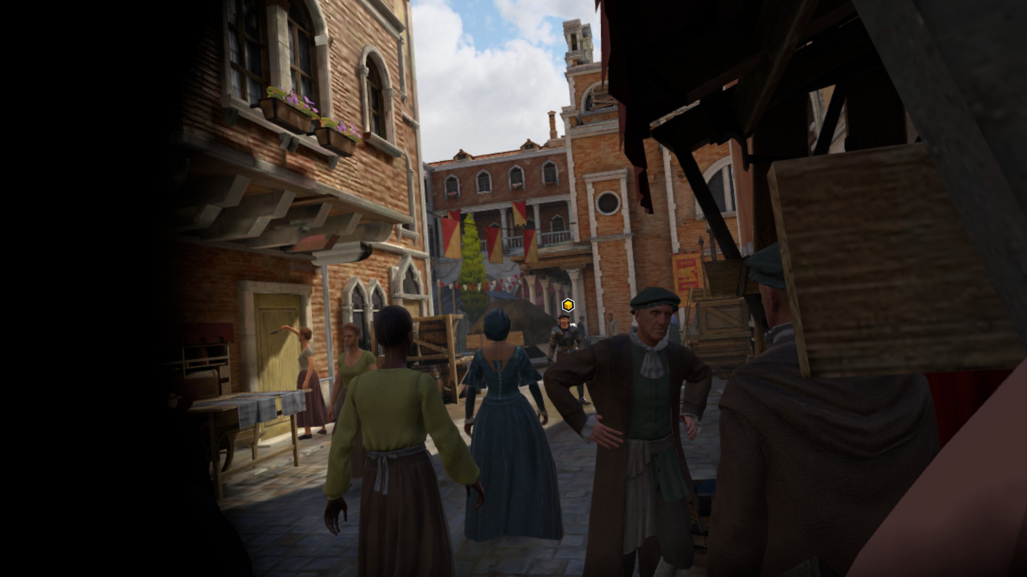 Tailing a target in Italy in Assassin's Creed Nexus VR.