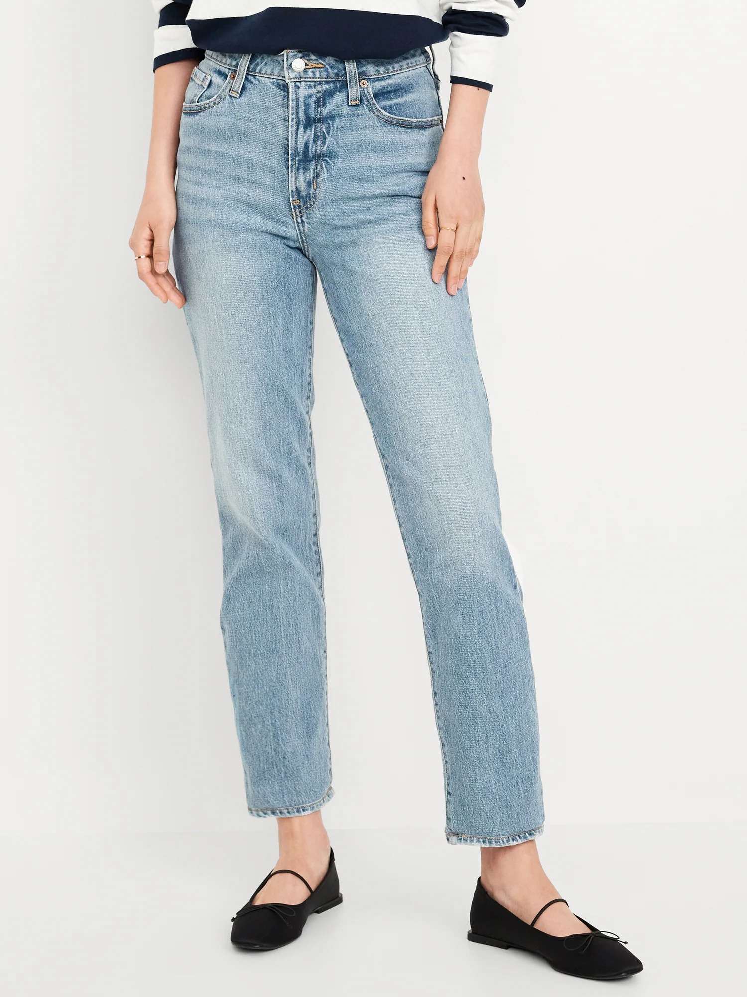Old Navy, High-Waisted Og Straight Ankle Jeans