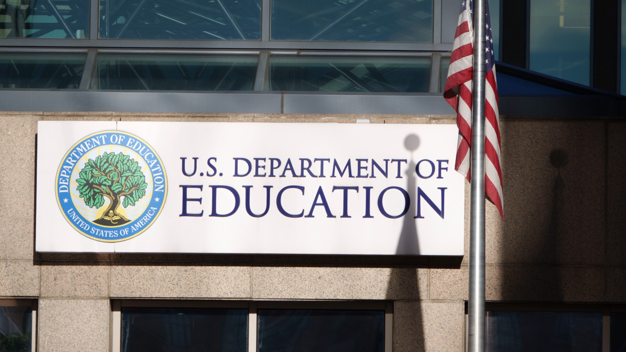 An office for the U.S. Department of Education is seen in Washington, D.C. 