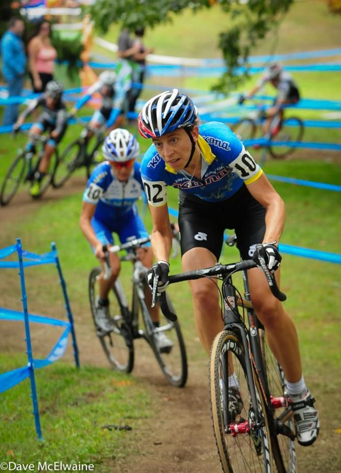 European champion Helen Wyman (Kona) leading early in the race