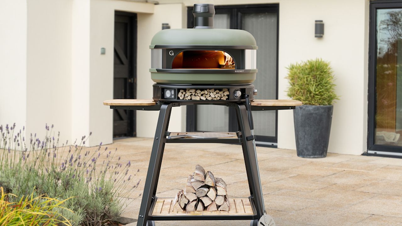 Gozney Dome pizza oven on patio
