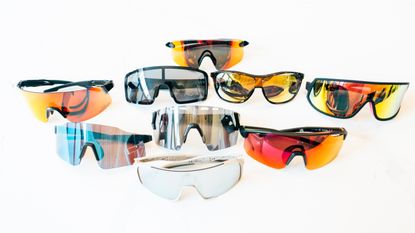 A selection of eight of the best cheap cycling glasses