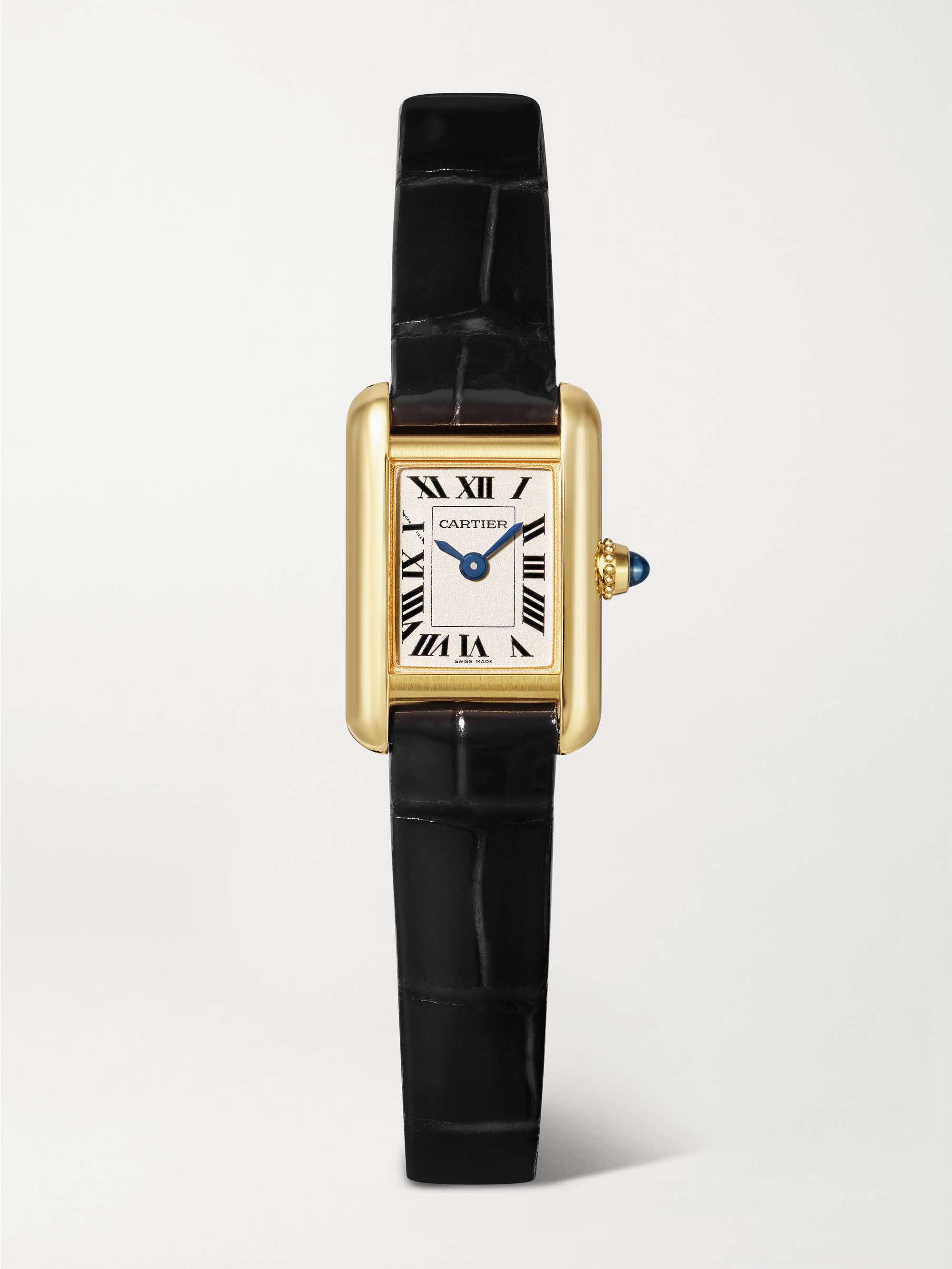 Tank Louis Cartier 16.5mm Mini 18-Karat Gold and Alligator Watch