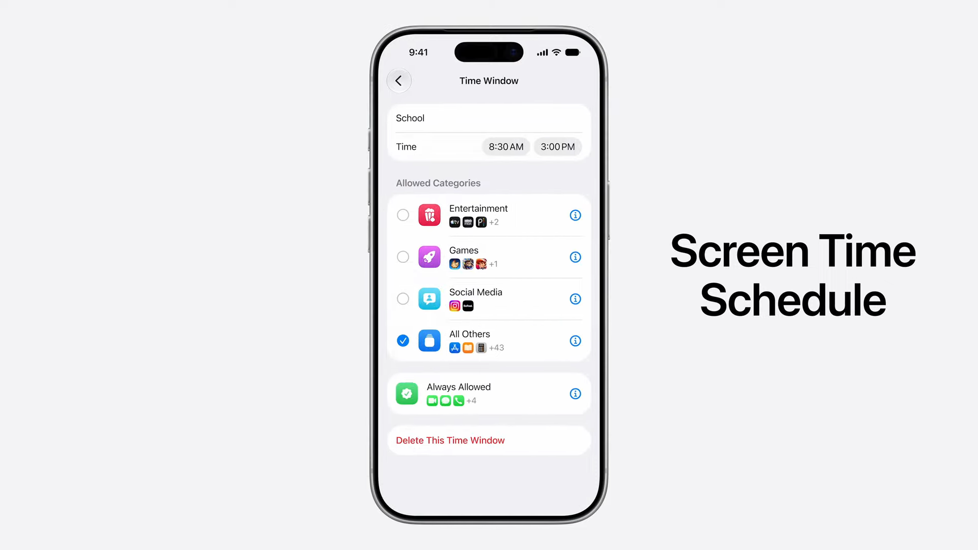 برنامه زمانی نمایش در آیفون