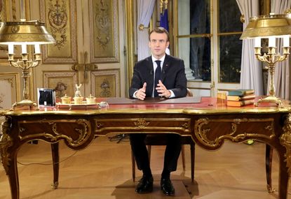 France Emmanuel Macron addresses the nation