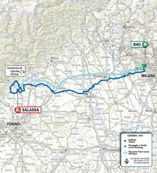 Route information for the 2024 Milano-Torino