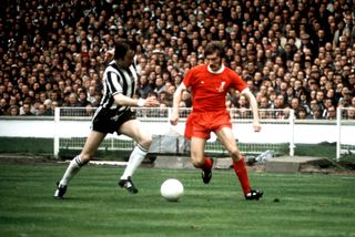 Steve Heighway playing for Liverpool against Newcastle in the 1974 FA Cup final