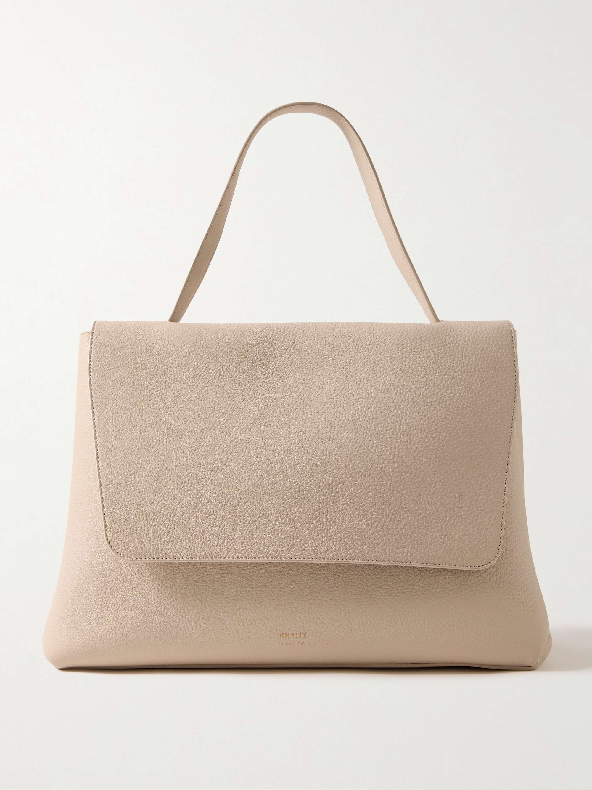 Lia Large Textured-Leather Tote