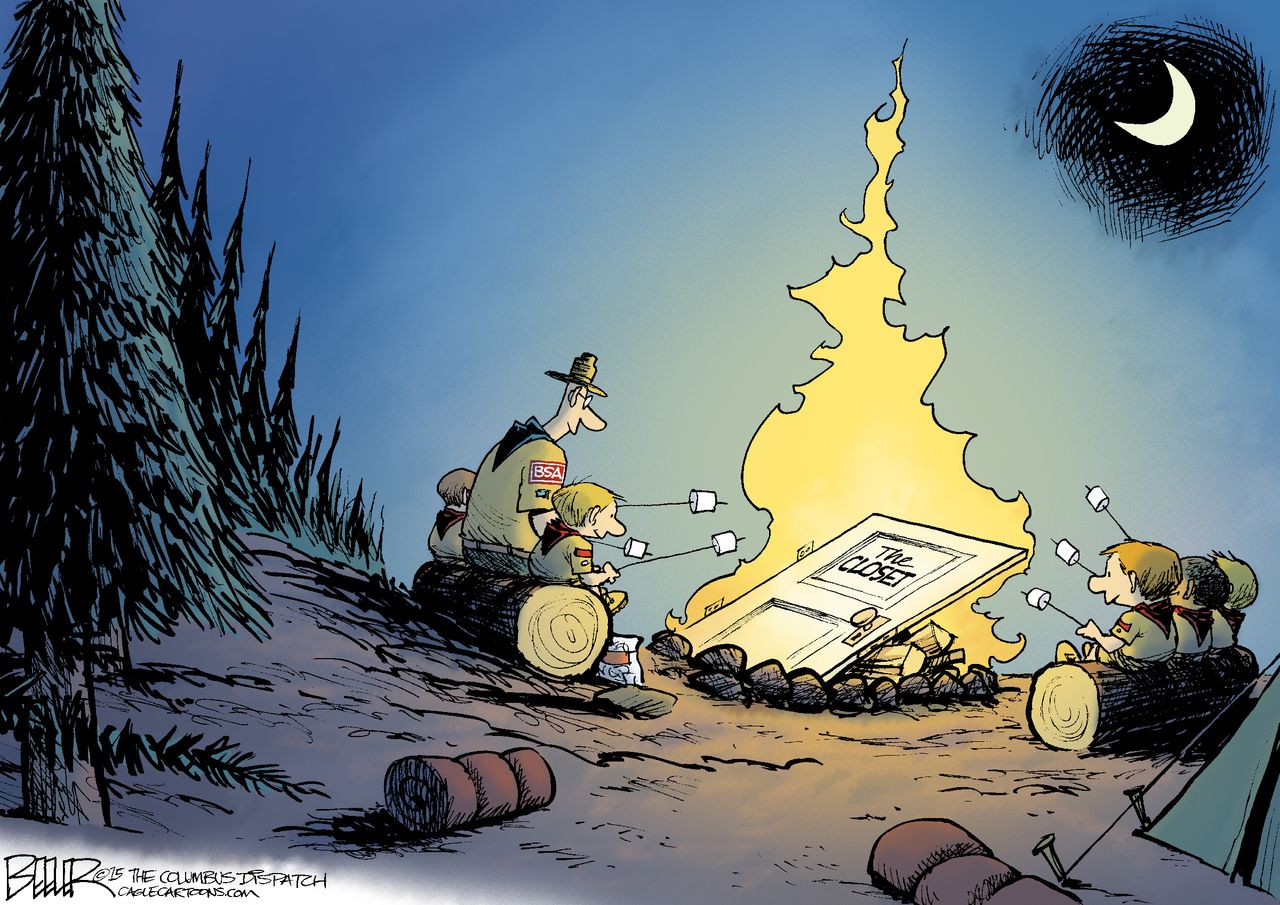 Editorial cartoon U.S. Boy Scouts