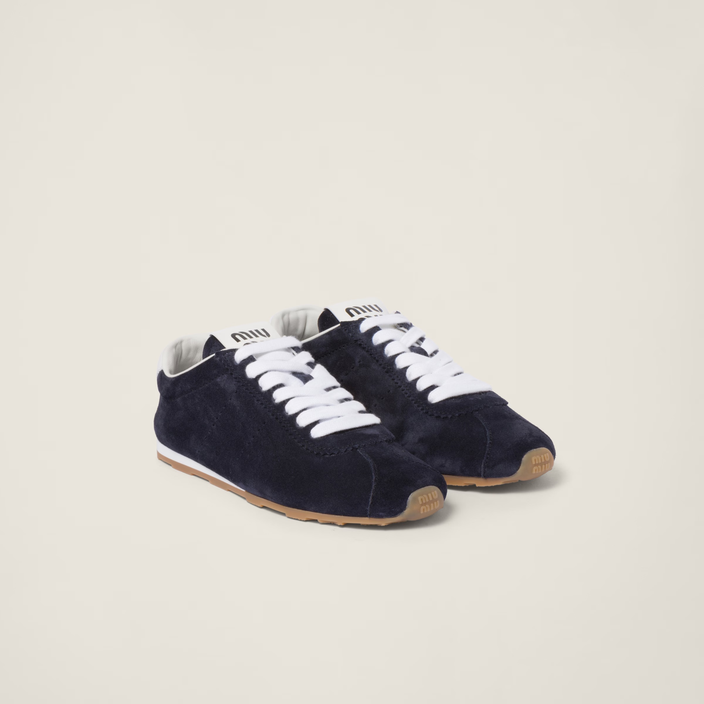 Miu Miu, Plume Suede Sneakers