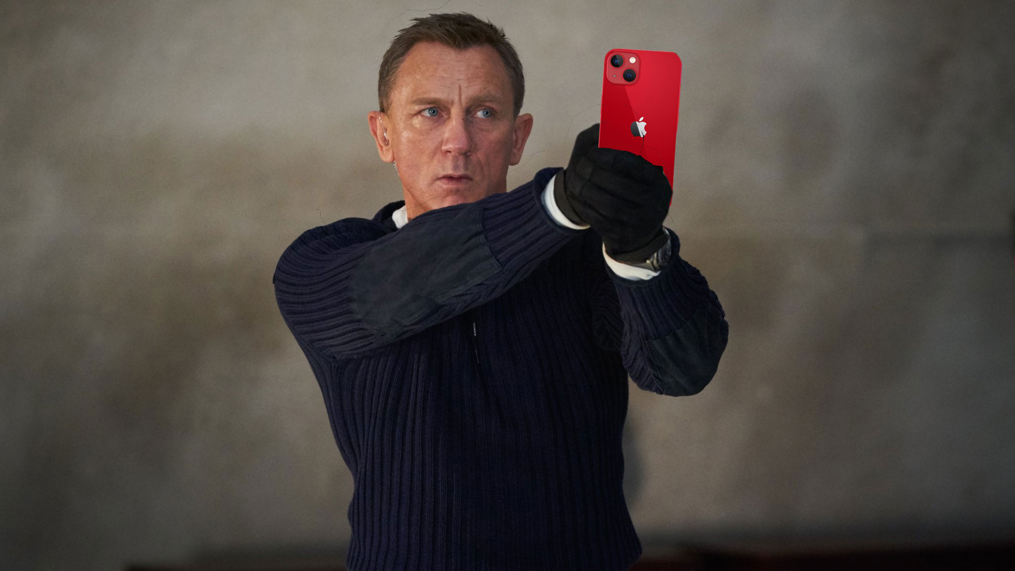 James Bond with an iPhone