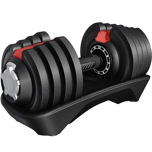Yaheetech Adjustable Dumbbells 18kg Adjustable Dumbbell Set 12 in 1 Adjustable Weights With Non-Slip Handle &amp;amp; Safety Locking Mechanism, Home Gym Strength Training Equipment for Full Bodybuilding