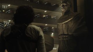 Kang statue in the TVA during Loki episode 6
