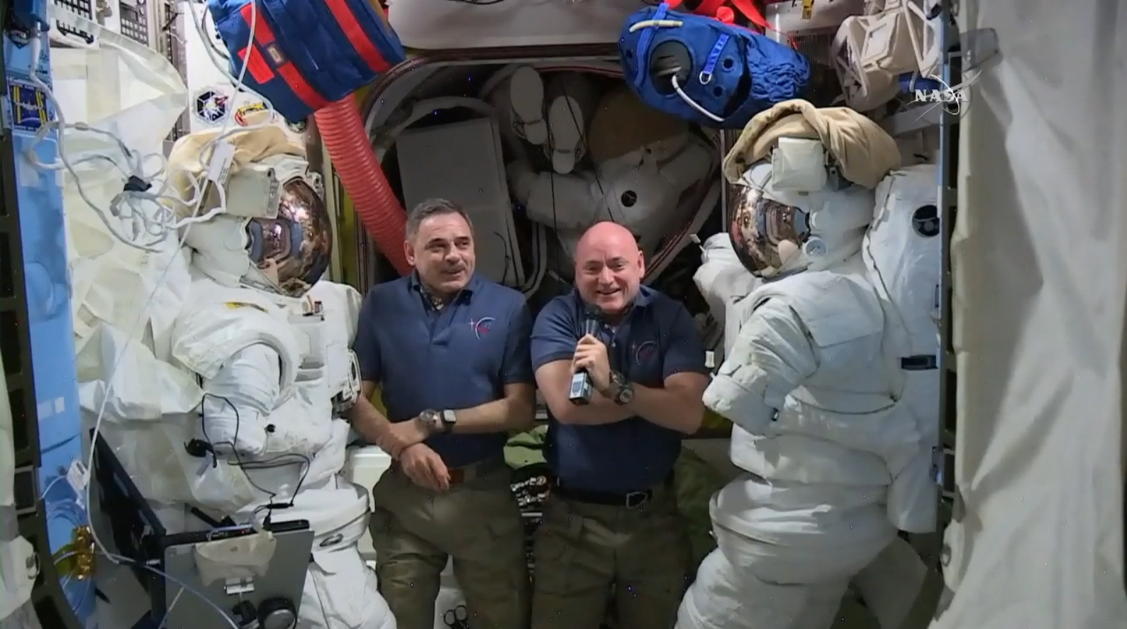 Scott Kelly and Mikhail Kornienko Speak from ISS