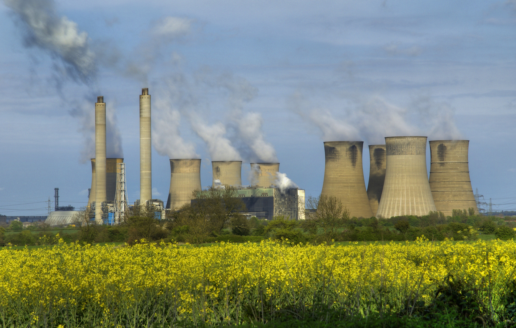 View of a coal-powered energy plant.