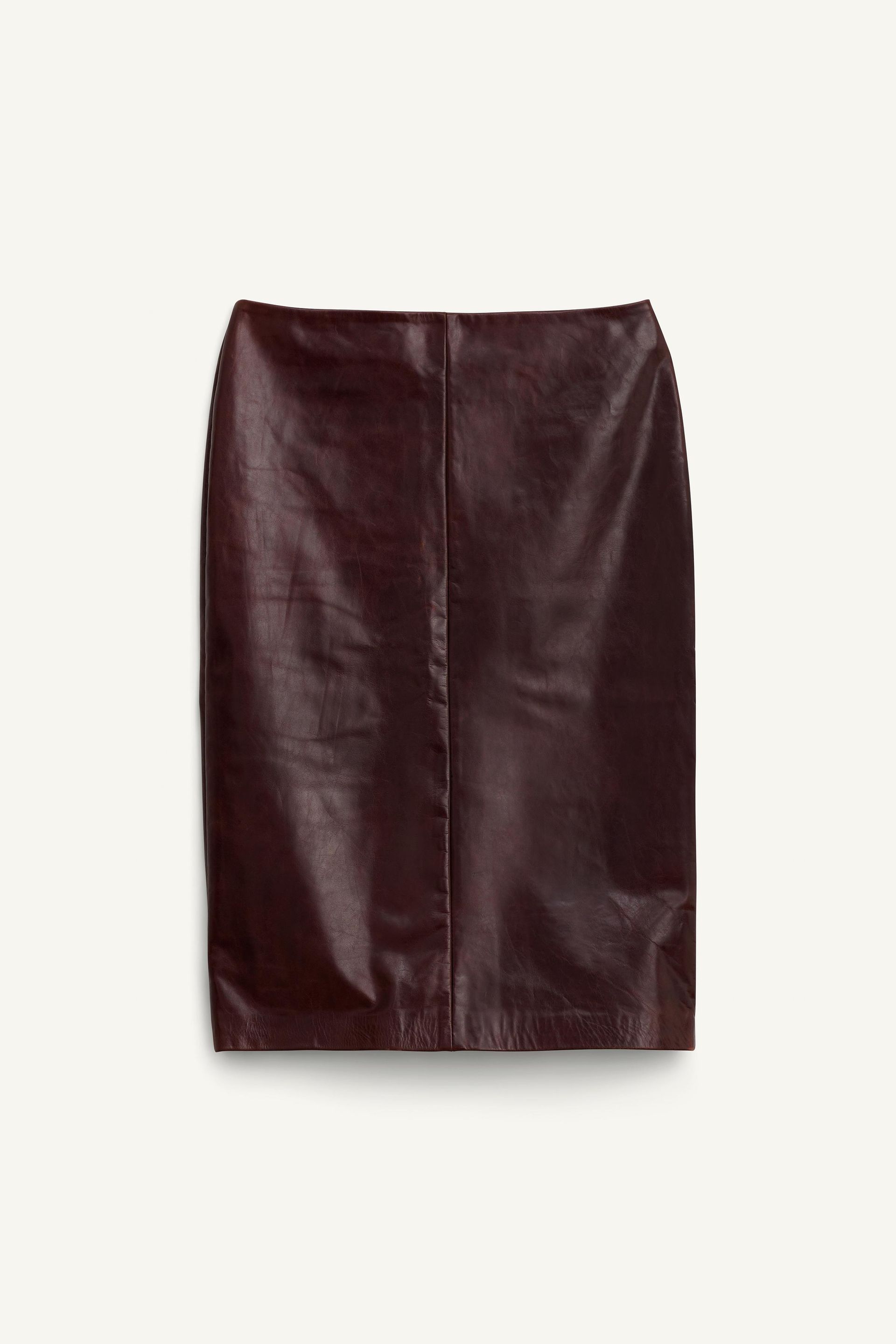 100% Leather Straight Skirt Limited Edition