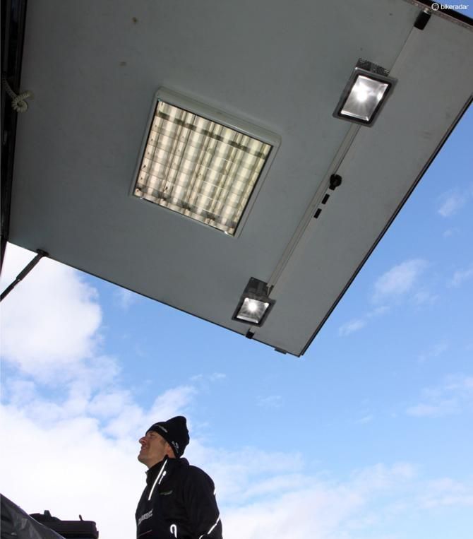 Lights are often installed on the back of the rear liftgates. The work doesn't end when the sun goes down