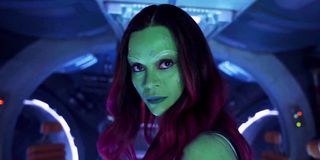 Zoe Saldana as Gamora in Guardians of the Galaxy