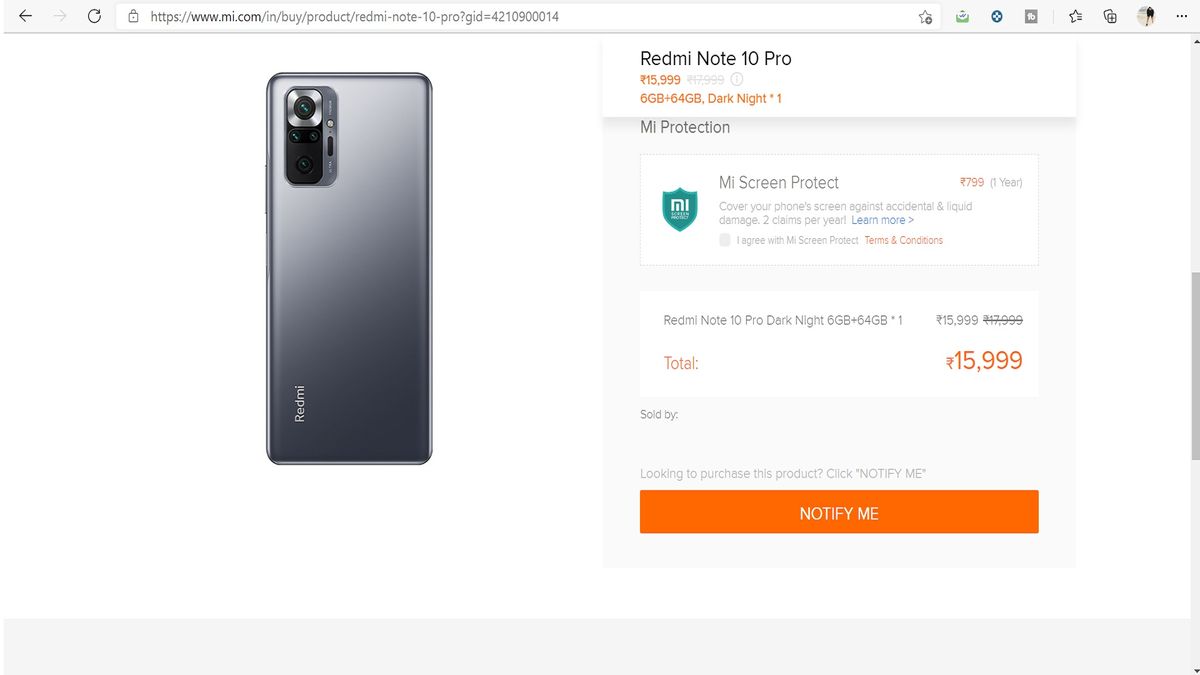Redmi Note 10 Pro sale