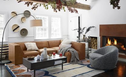 Autumnal living room from West Elm