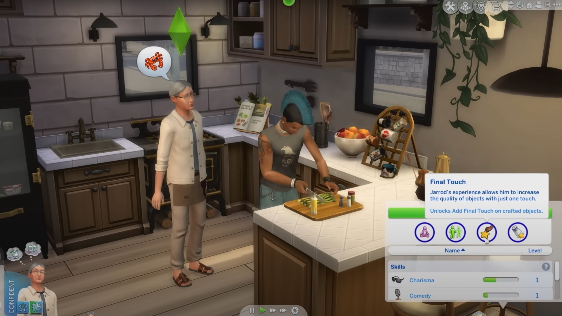 Estudio de Sims 4 de nuevas habilidades en el negocio y Hobb