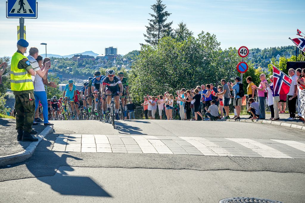 IAM Cycling on the front of the race