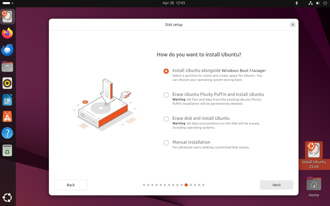 Ubuntu install screenshot