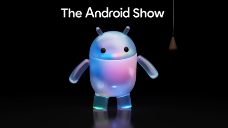 the android show 2026 featuring the Android mascot in gemini-inspired colors