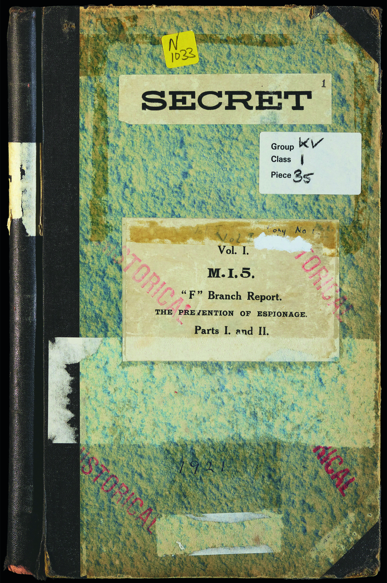 The cover of the MI5 Archive book