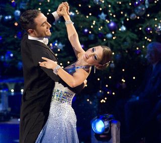 Rachel and Vincent Simone were the first of the three couples to perform their foxtrot