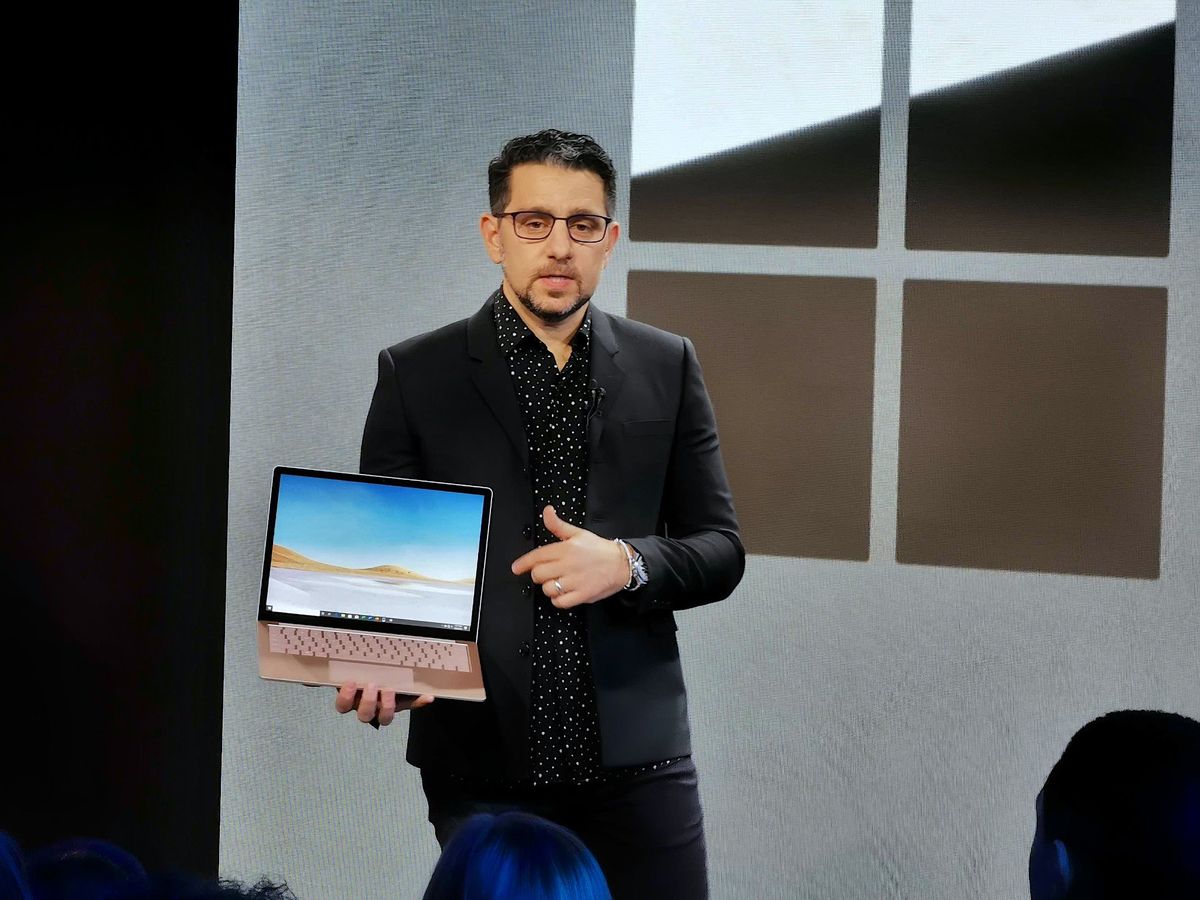 Panos Panay with Surface Laptop 3