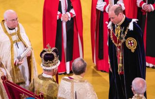 King Charles and Prince William at the Coronation