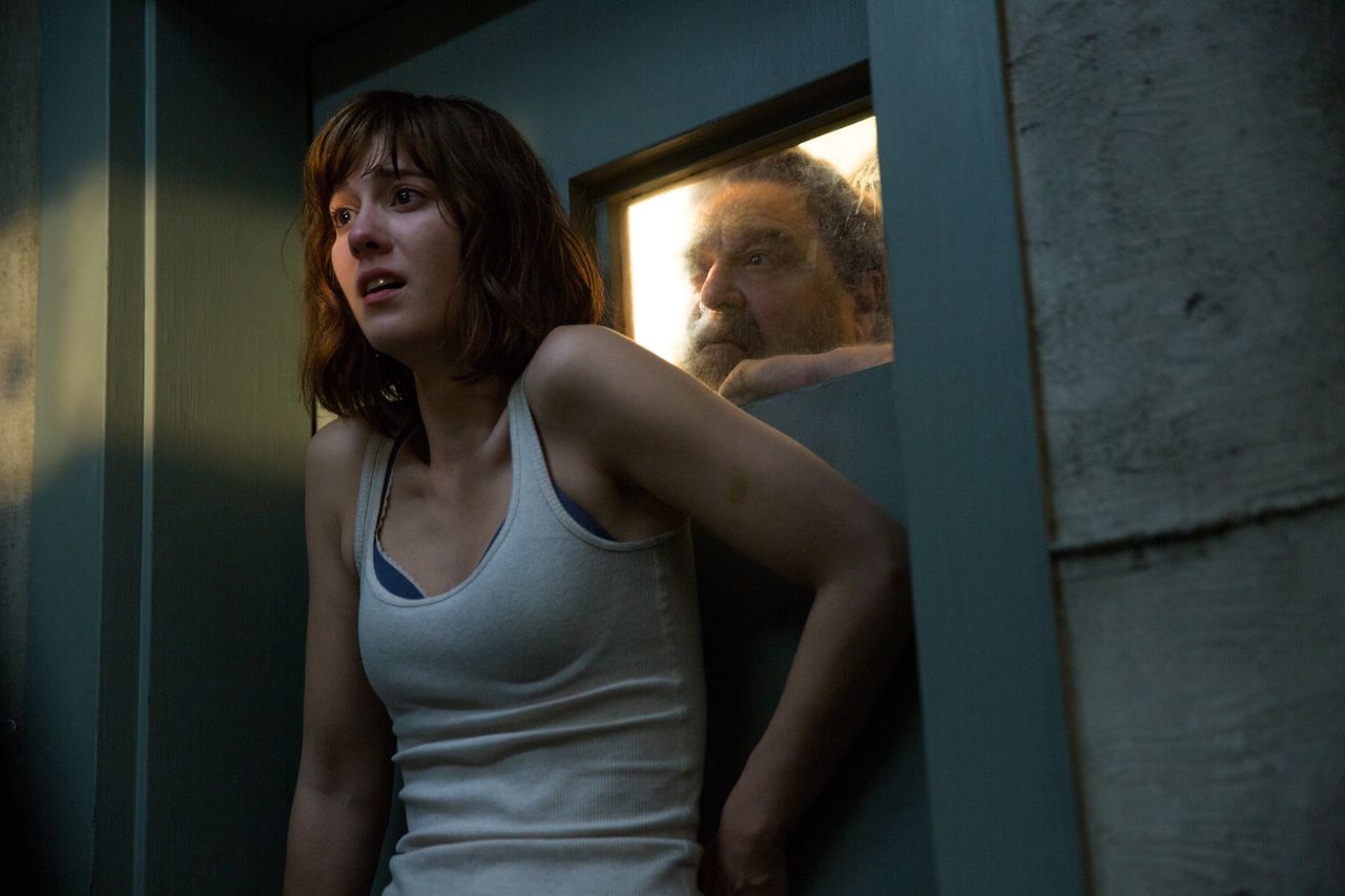 John Goodman as Henry; Mary Elizabeth Winstead as Michelle in 10 Cloverfield Lane.