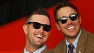 Bryson DeChambeau and Brooks Koepka all smiles in sunglasses