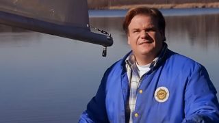 Cheris Farley on a sailboat wearing a blue jacket with a Grateful Dead logo on it.