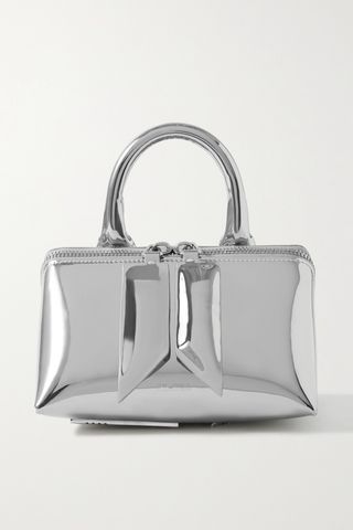 Friday Mini Mirrored-Faux Leather Tote