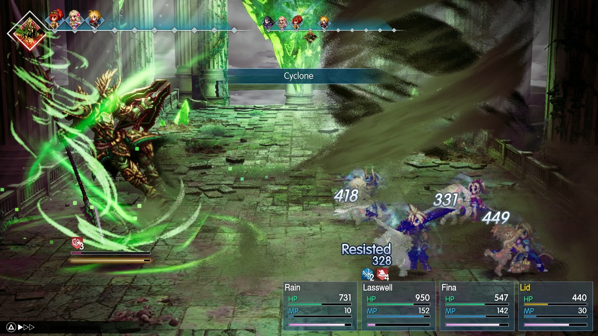 A screenshot from Final Fantasy Resonance