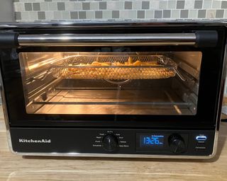 Cooking French fries in the KitchenAid Digital Countertop Oven with Air Fryer