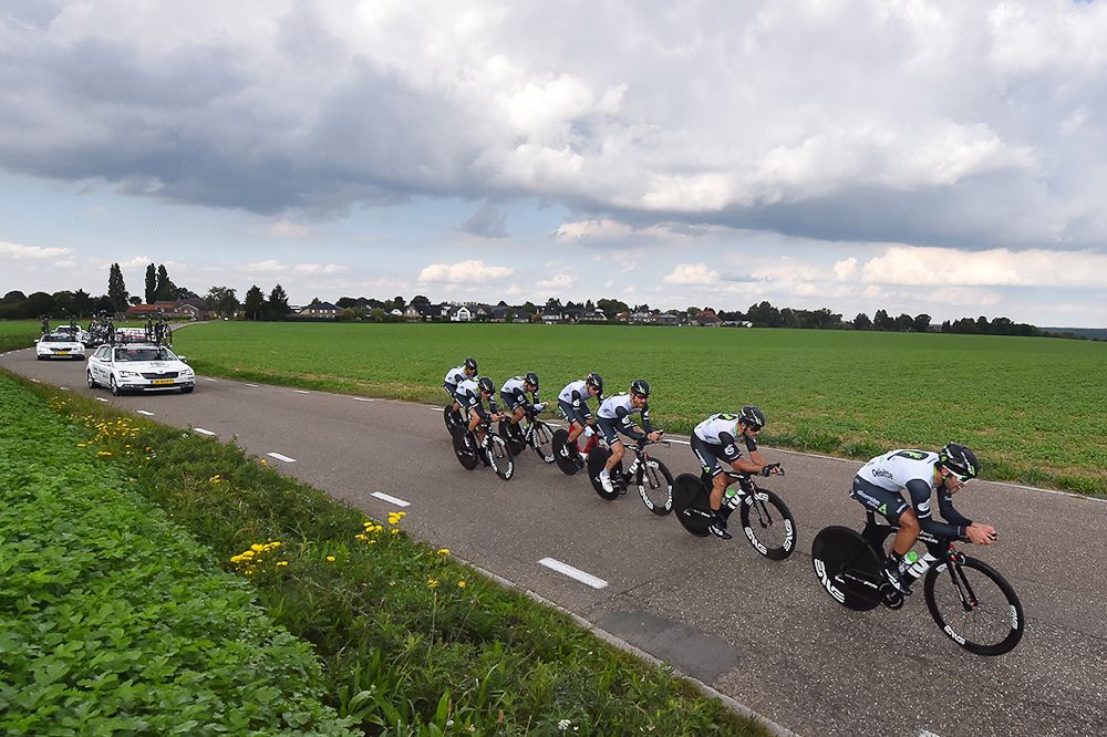 Dimension Data finished in 19th place during the Eneco team time trial