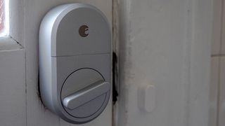 August Smart Lock Pro on door