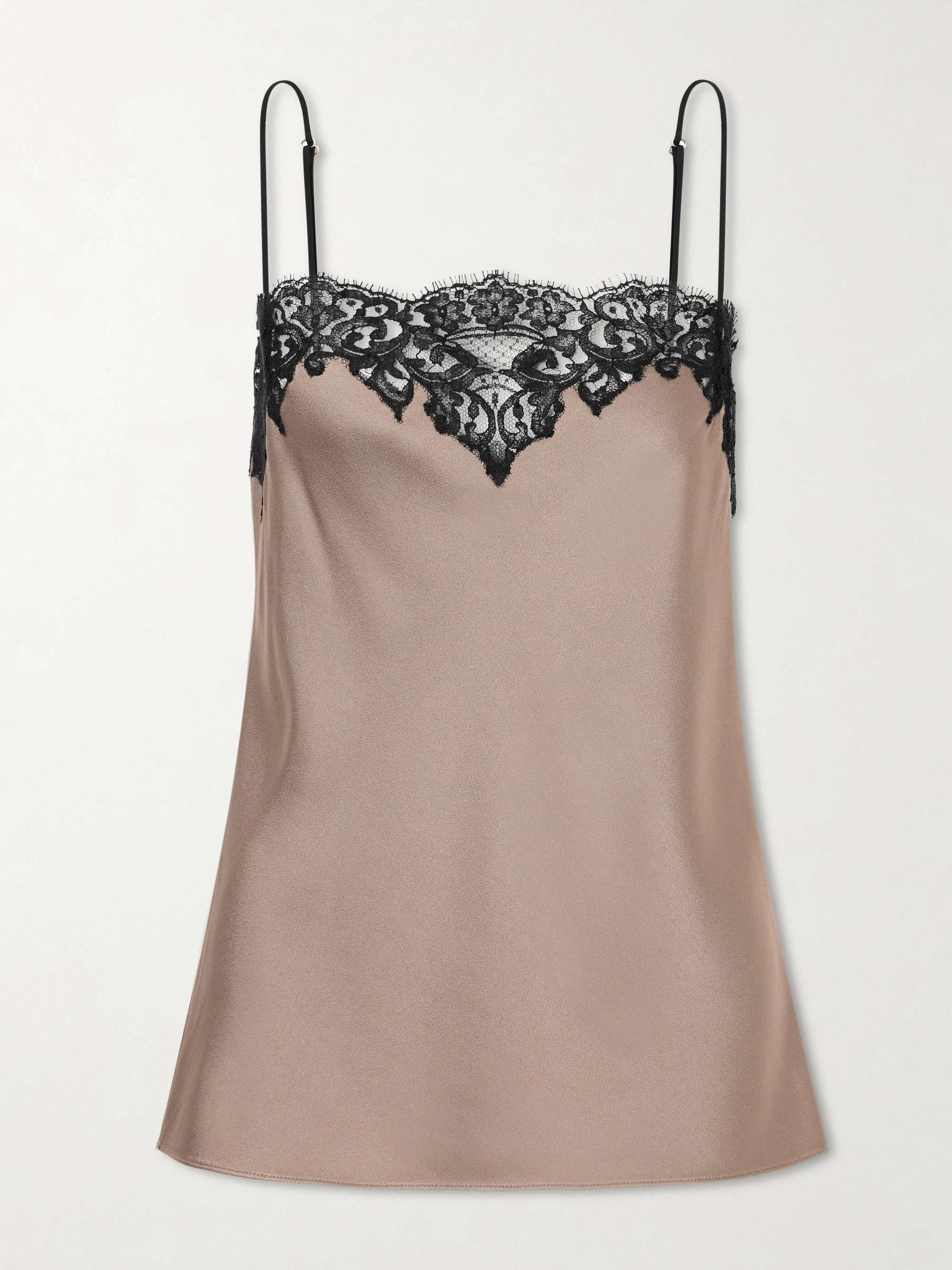 Lace-Trimmed Satin Camisole