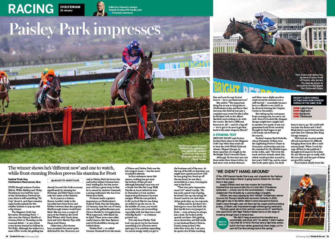 RA 3pp Cheltenham [31 Jan]