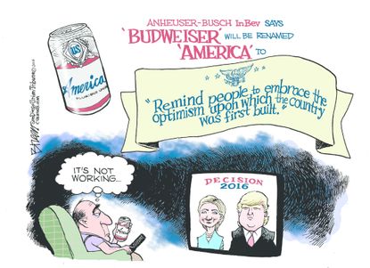 Editorial Cartoon Budweiser America