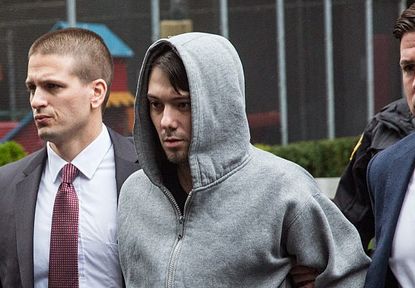 Martin Shkreli, CEO of Turing Pharmaceutical, is arrested for securities fraud.