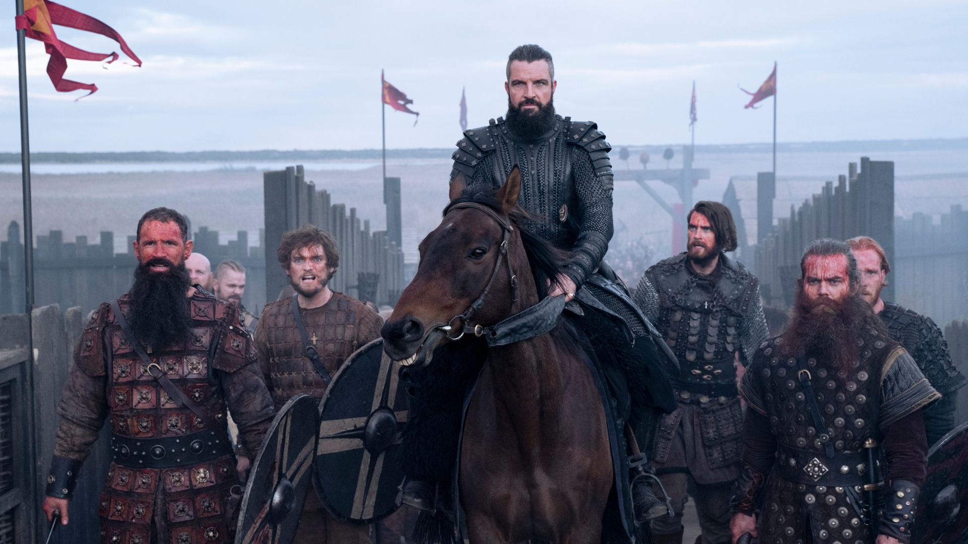 King Canute on horseback in Vikings: Valhalla