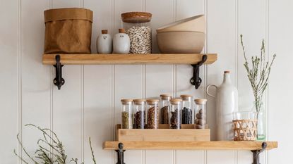 spices on shelving