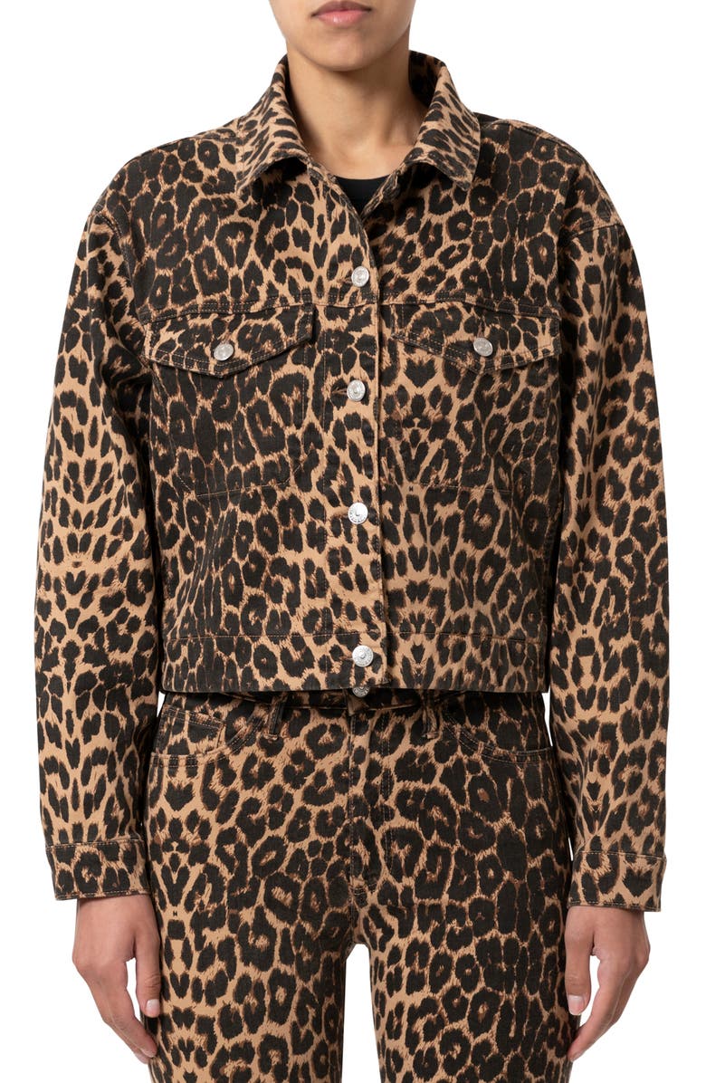 Maren Animal Print Denim Jacket