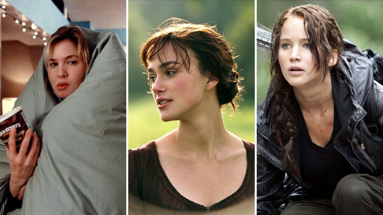 Our favourite fictional strong women including Bridget Jones (Renee Zellweger), Elizabeth Bennet (Keira Knightley), Katniss (Jennifer Lawrence)