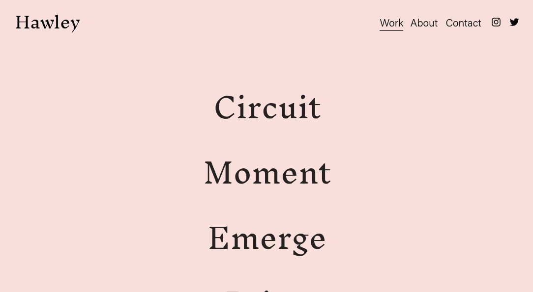 Hawley Squarespace template