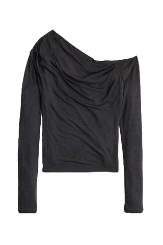 J.Crew Collection Sheer Wool-Blend One-Shoulder Top (Was $80) 